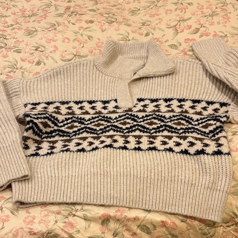 Weekend Los Angeles Beige Patterned Women's Sweater